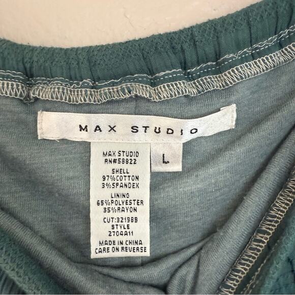 Max Studio Size Large Green Gauze Women's Skirt - Picture 3 of 4